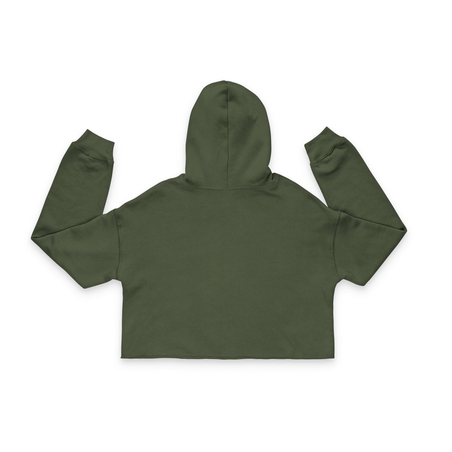 Cropped Hoodie — Subtle Monochrome Geometric Logo for Women's Streetwear