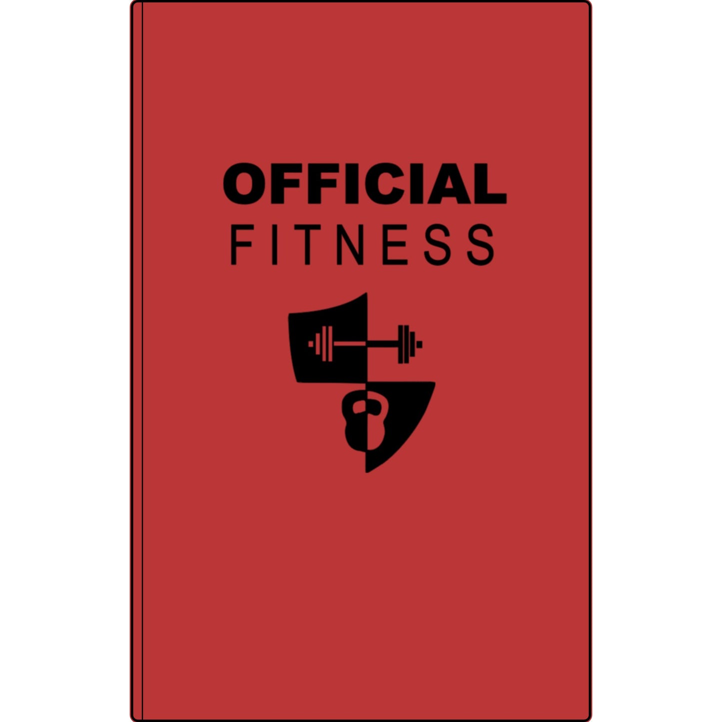 Fitness Journal — "Official Fitness" Engraved Vegan Leather Workout Log