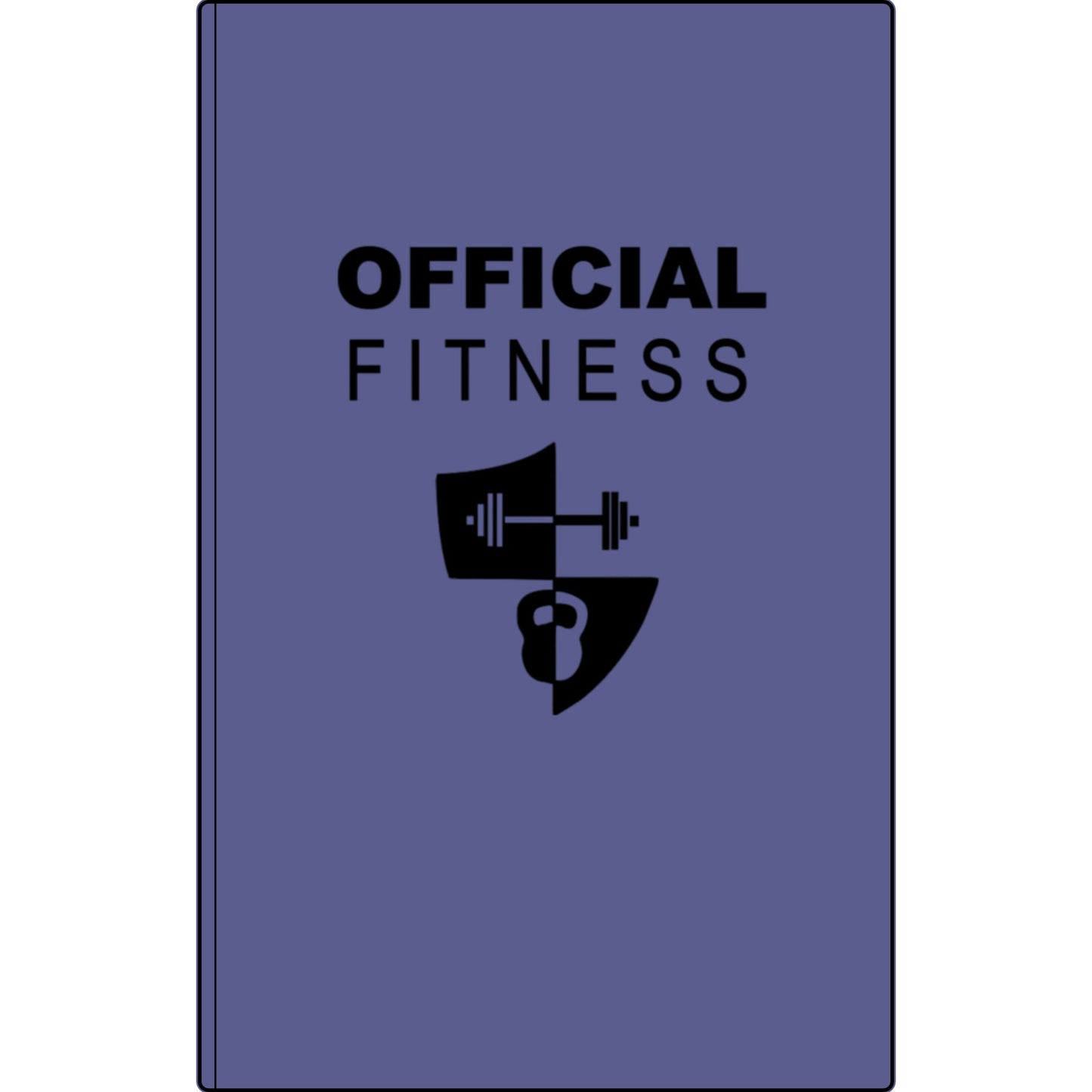 Fitness Journal — "Official Fitness" Engraved Vegan Leather Workout Log