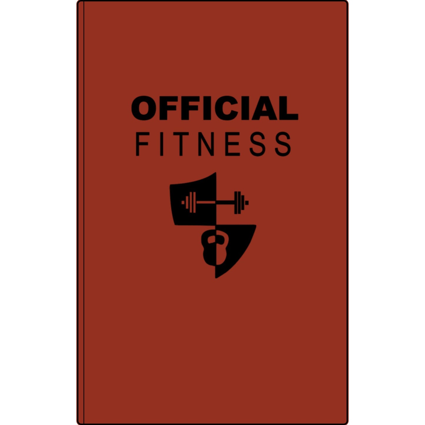 Fitness Journal — "Official Fitness" Engraved Vegan Leather Workout Log
