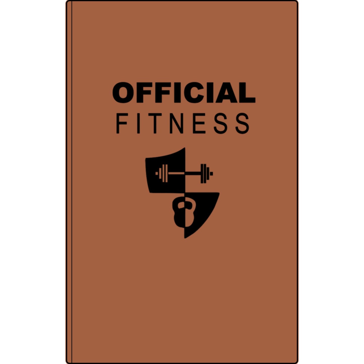 Fitness Journal — "Official Fitness" Engraved Vegan Leather Workout Log