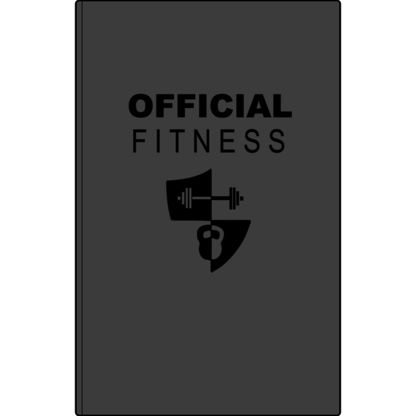 Fitness Journal — "Official Fitness" Engraved Vegan Leather Workout Log