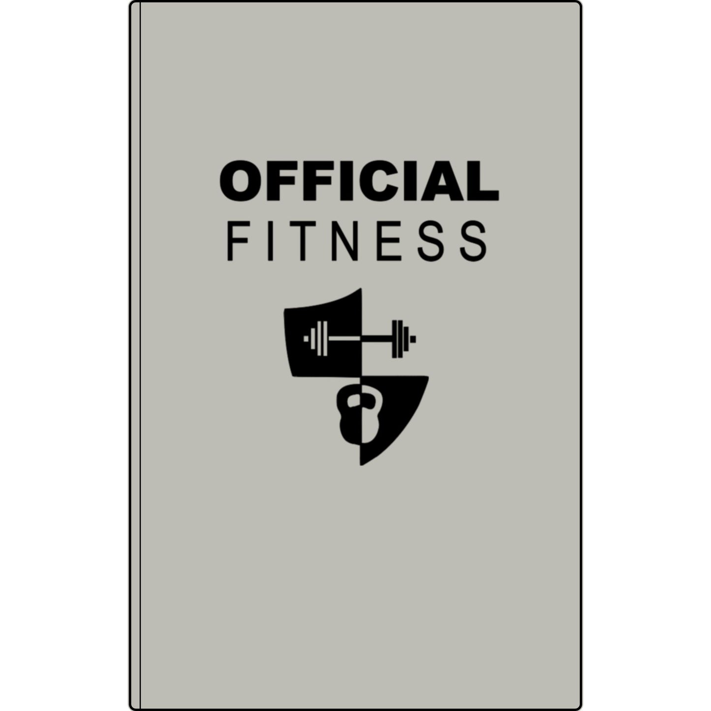 Fitness Journal — "Official Fitness" Engraved Vegan Leather Workout Log