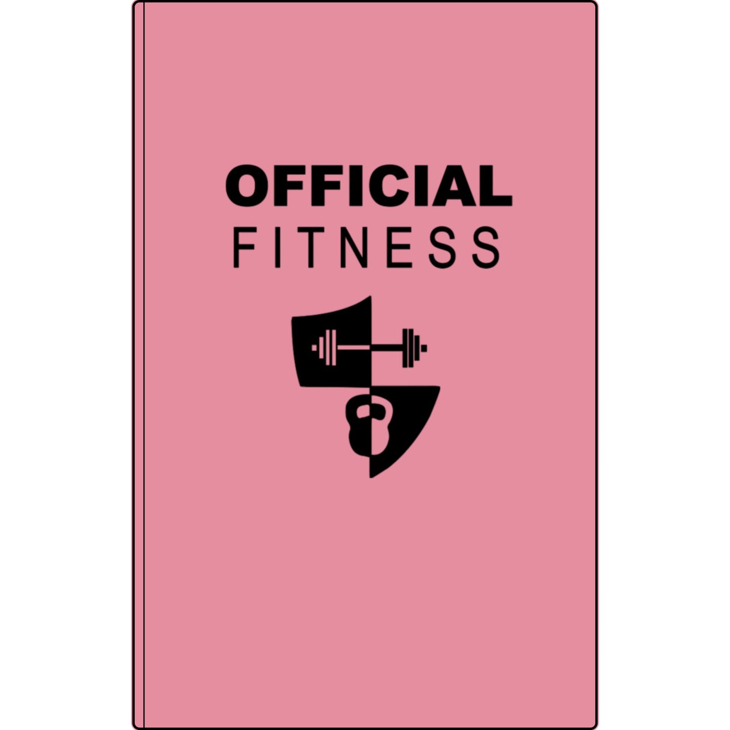 Fitness Journal — "Official Fitness" Engraved Vegan Leather Workout Log