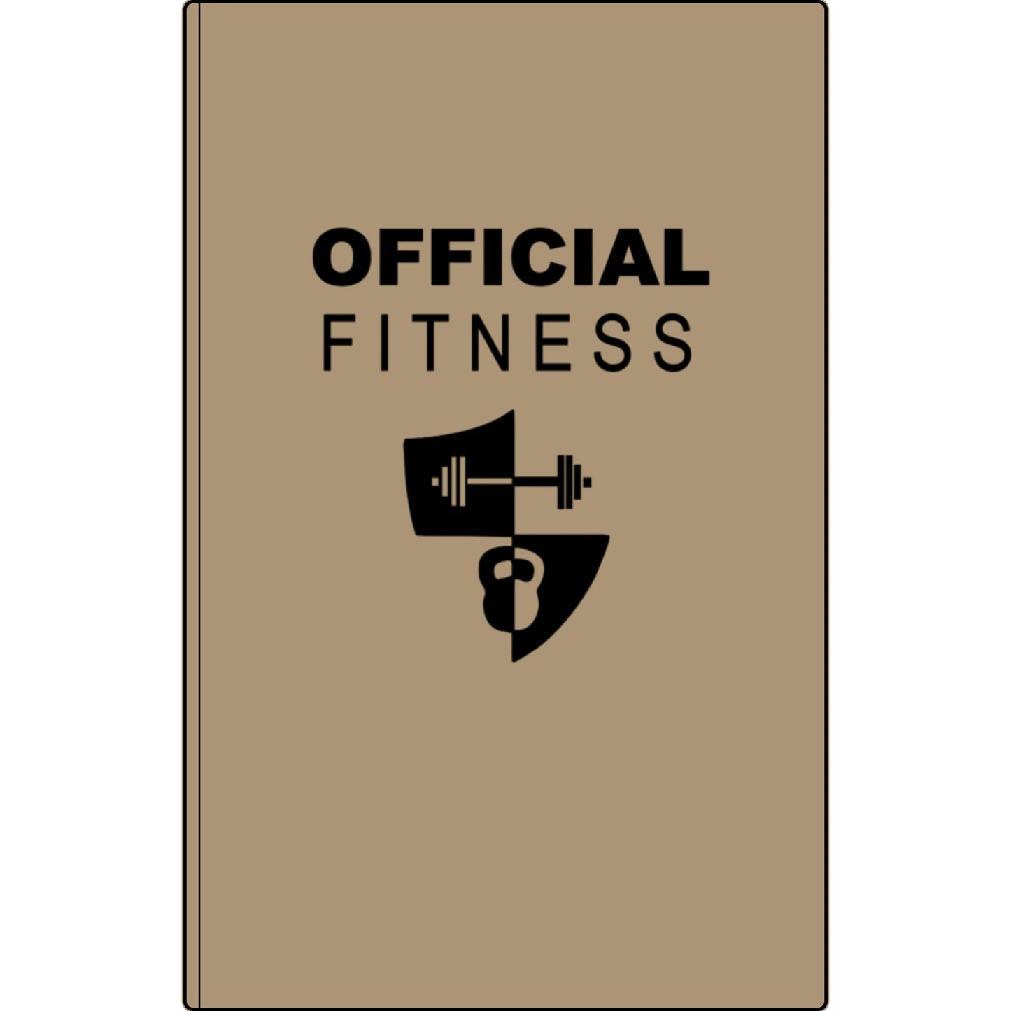 Fitness Journal — "Official Fitness" Engraved Vegan Leather Workout Log