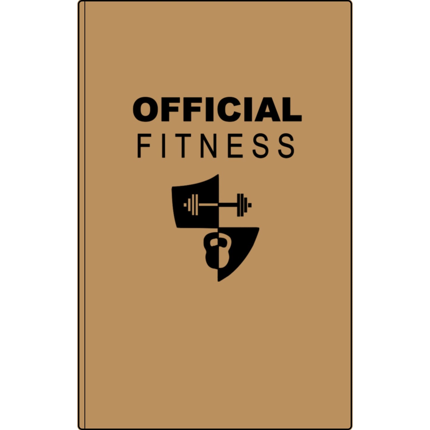 Fitness Journal — "Official Fitness" Engraved Vegan Leather Workout Log