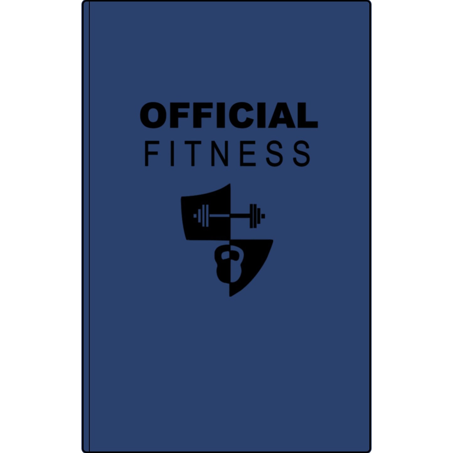 Fitness Journal — "Official Fitness" Engraved Vegan Leather Workout Log