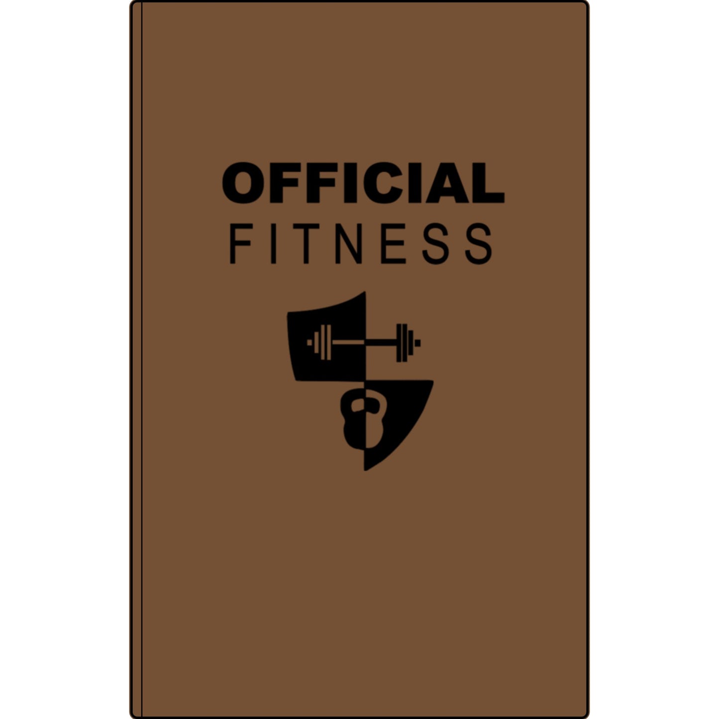 Fitness Journal — "Official Fitness" Engraved Vegan Leather Workout Log