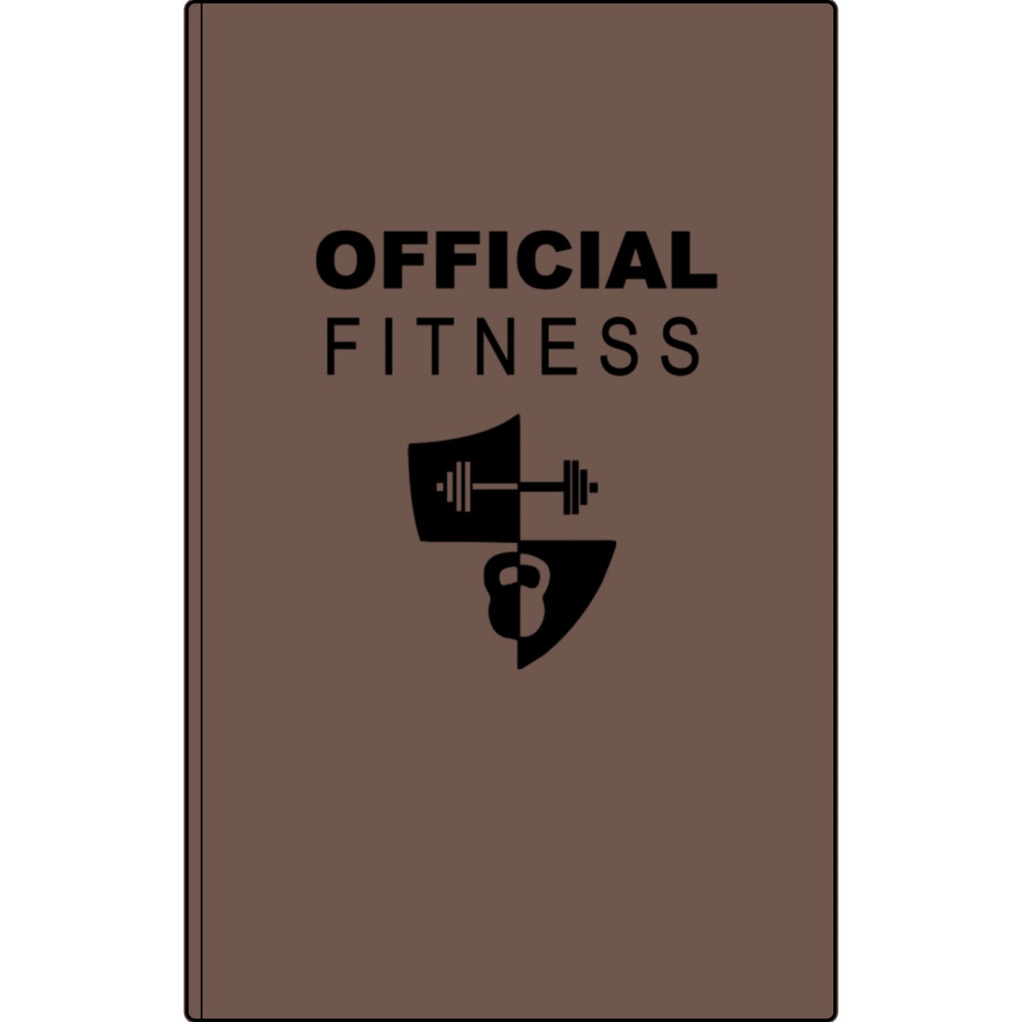 Fitness Journal — "Official Fitness" Engraved Vegan Leather Workout Log