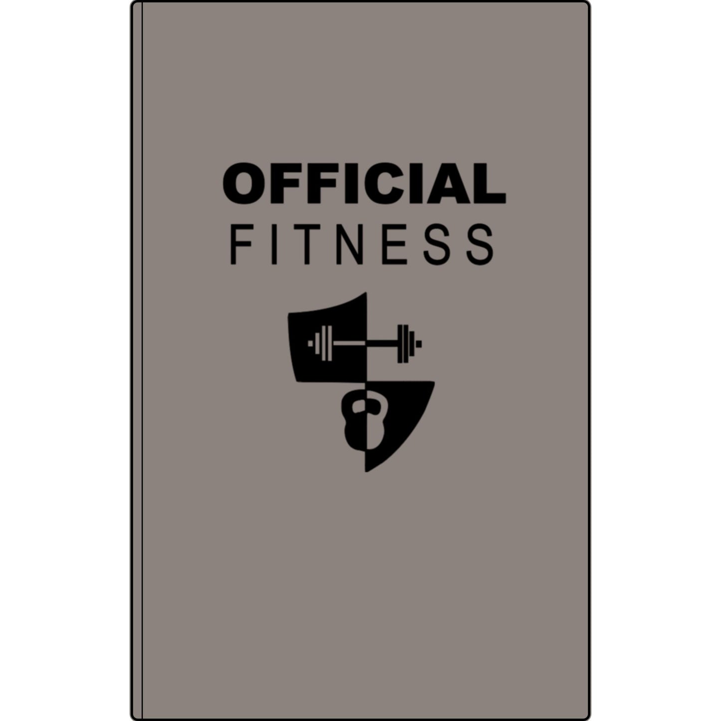 Fitness Journal — "Official Fitness" Engraved Vegan Leather Workout Log
