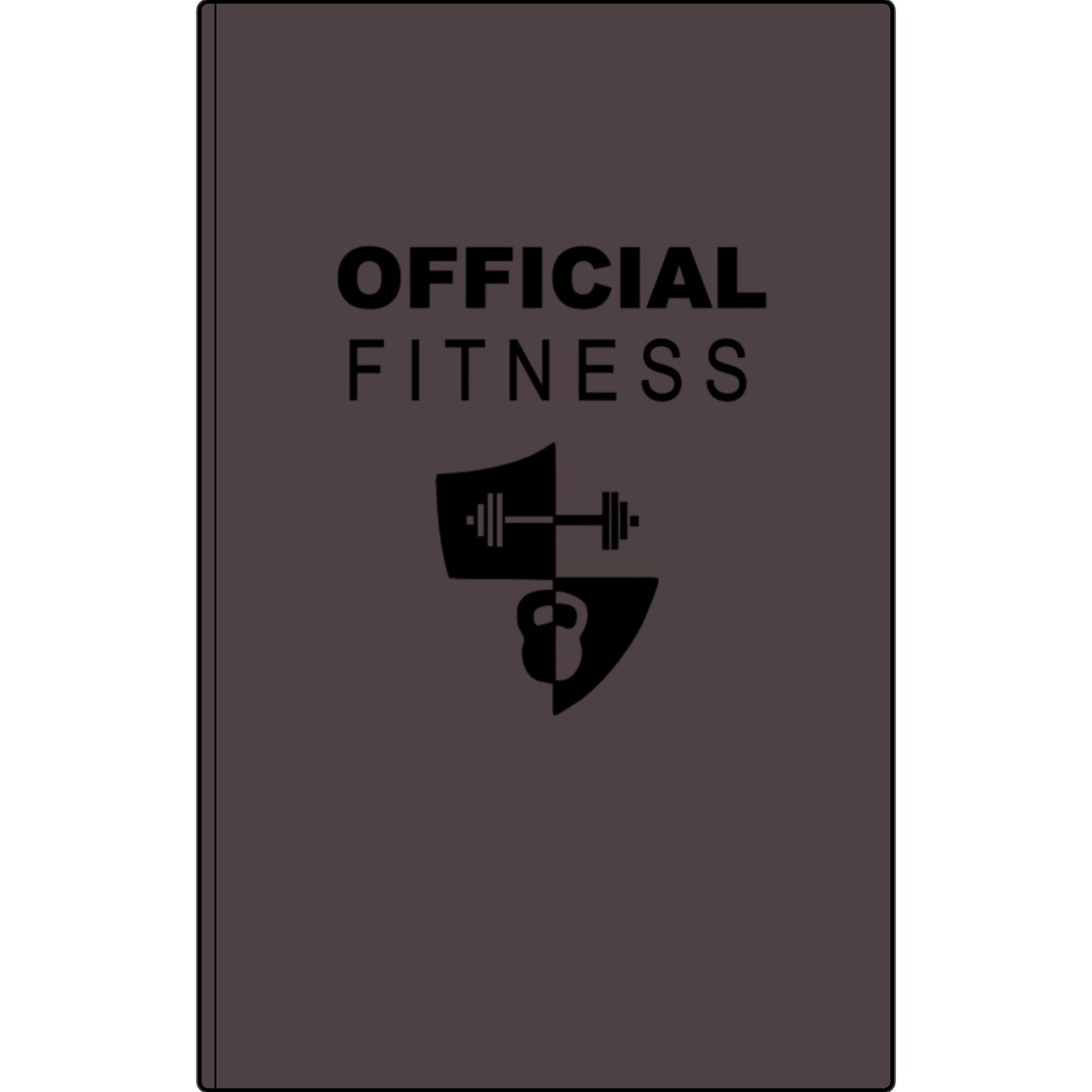 Fitness Journal — "Official Fitness" Engraved Vegan Leather Workout Log