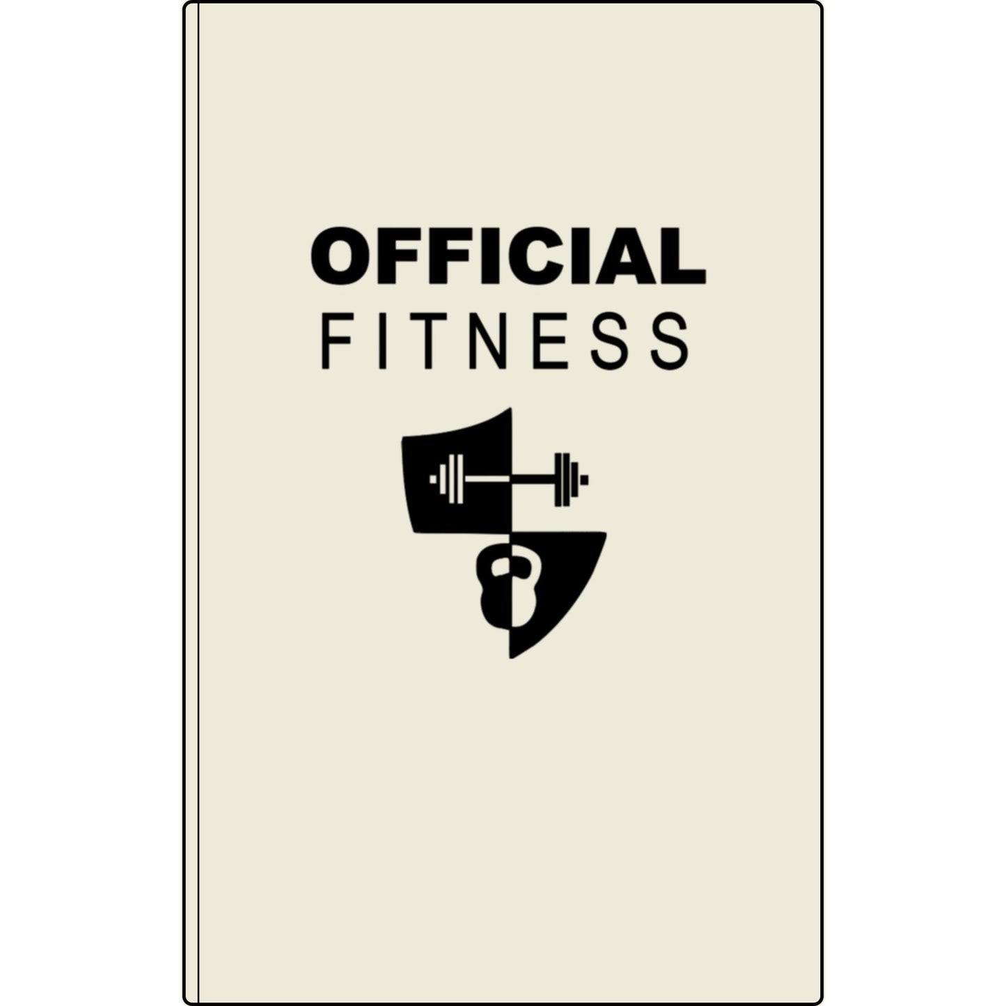 Fitness Journal — "Official Fitness" Engraved Vegan Leather Workout Log