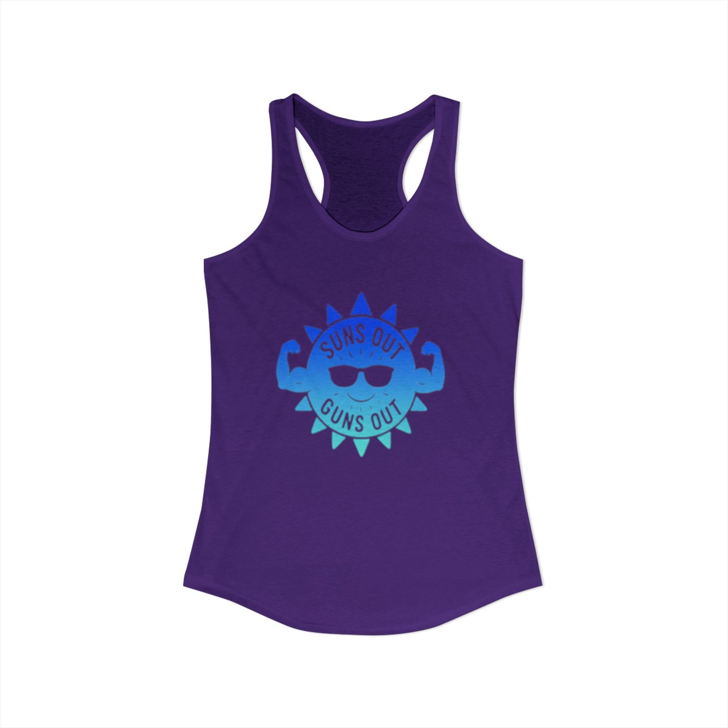 Suns Out Guns Out - Women's Ideal Racerback Tank