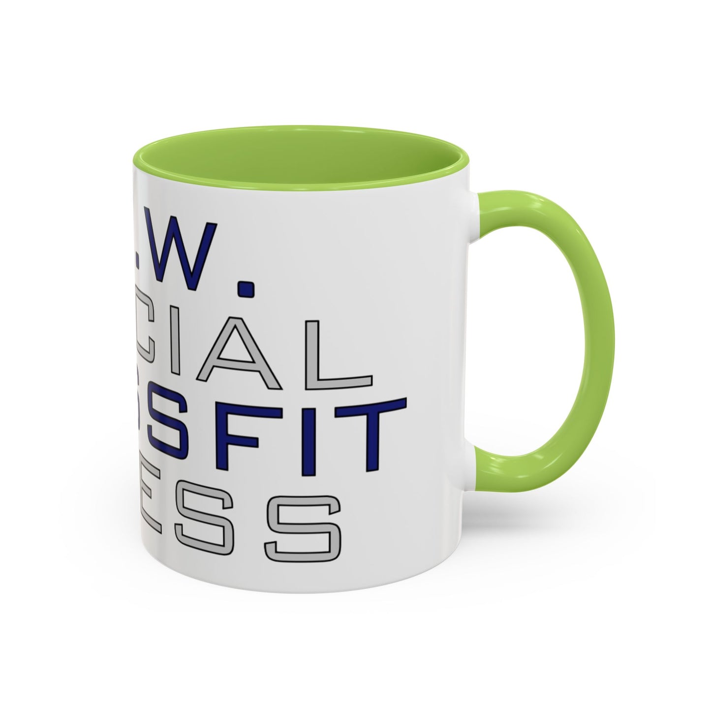 CrossFit Official Fitness Accent Coffee Mug – D.F.W. Gym Motivational Coffee Cup (11/15oz)