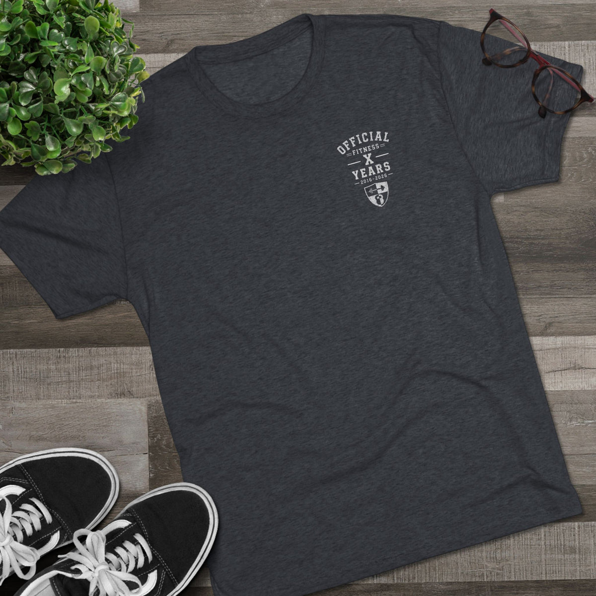 Crew Tee - 'Official' Ten Year Anniversary Vintage Shield Logo Chest Pocket T-Shirt