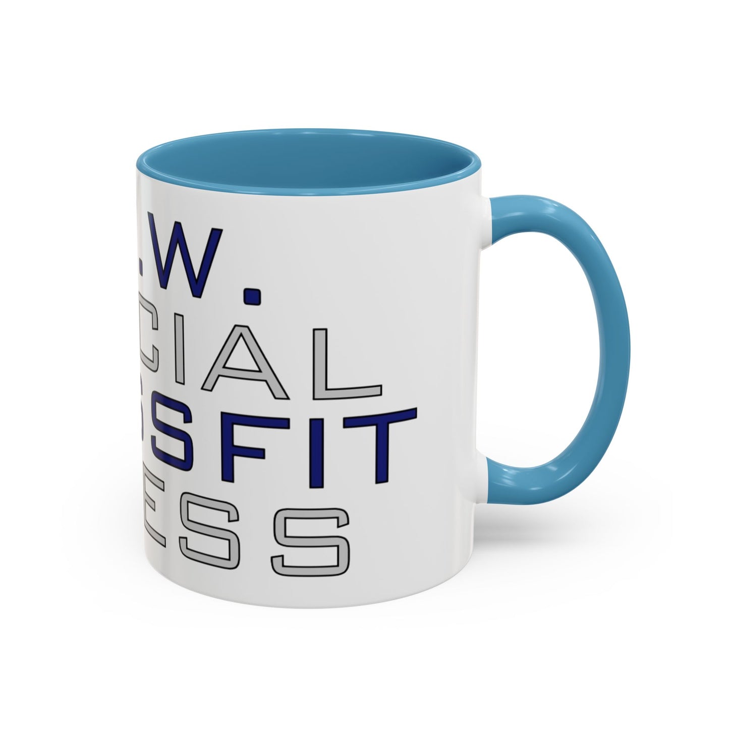 CrossFit Official Fitness Accent Coffee Mug – D.F.W. Gym Motivational Coffee Cup (11/15oz)