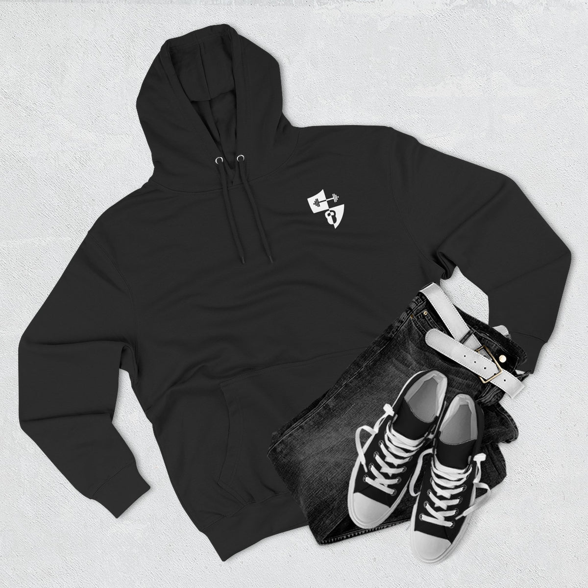 Anniversary Hoodie — Small Chest Logo Fleece Pullover