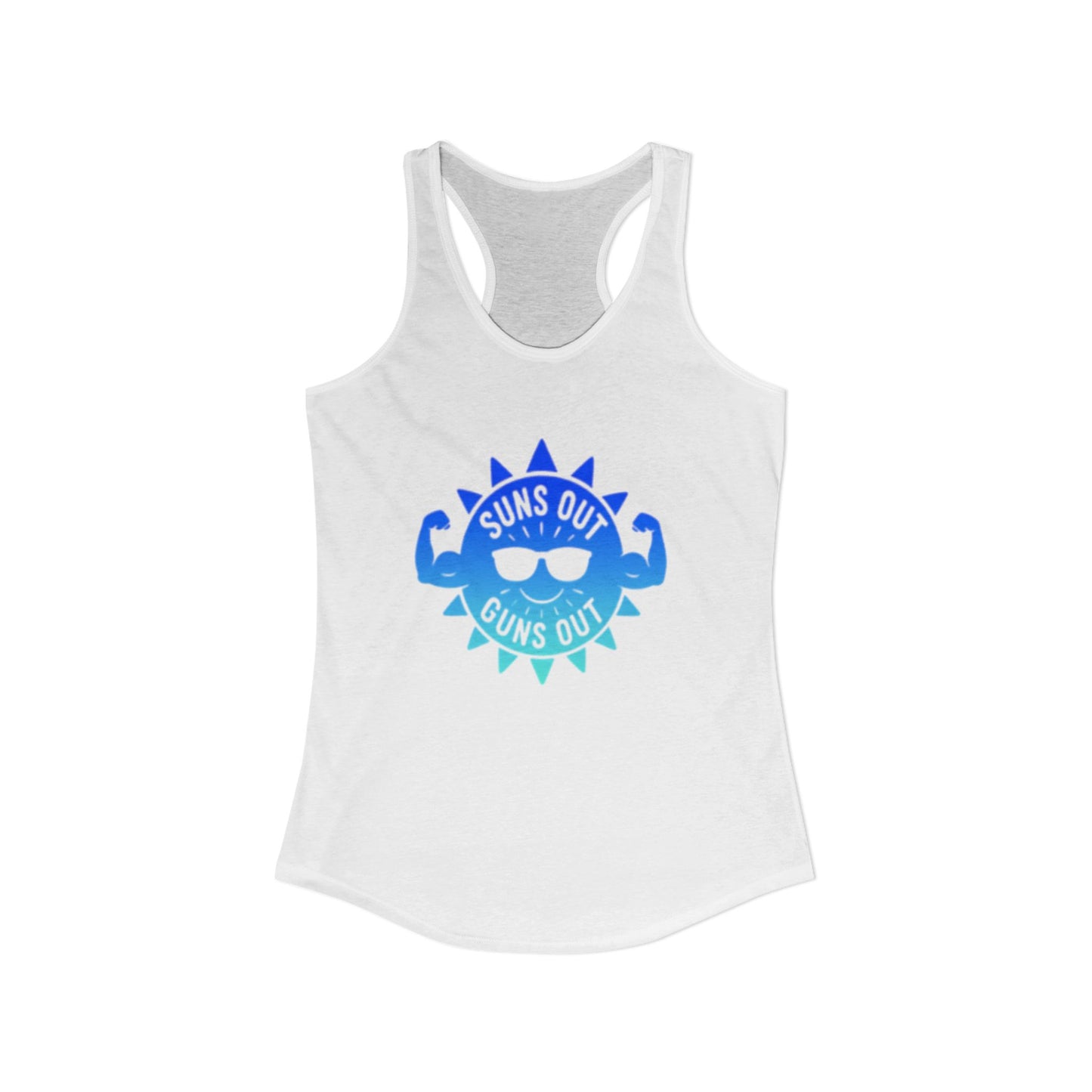 Suns Out Guns Out - Women's Ideal Racerback Tank