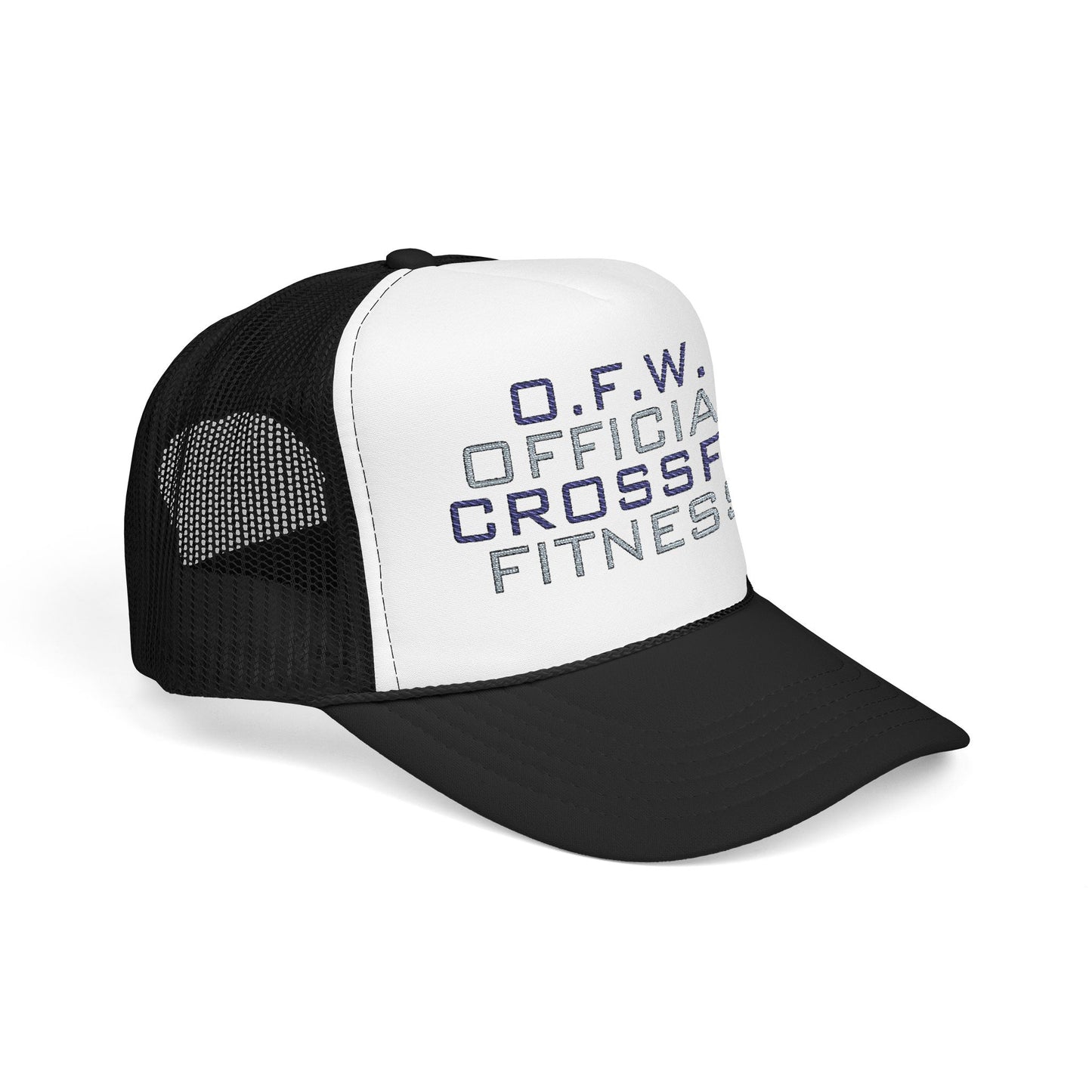 Embroidered Official CrossFit Fitness Foam Trucker Hat - O.F.W. Retro Athletic Cap