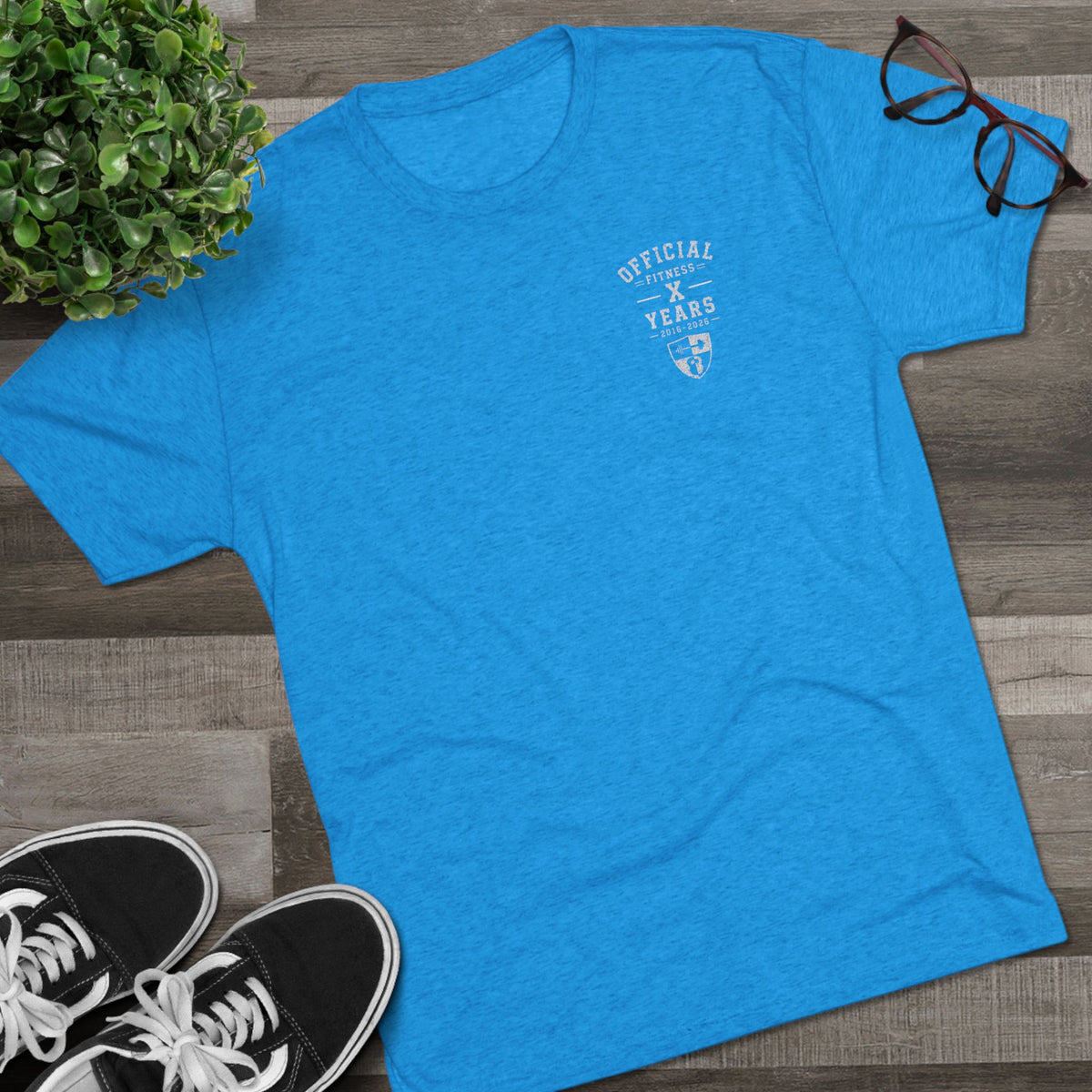 Crew Tee - 'Official' Ten Year Anniversary Vintage Shield Logo Chest Pocket T-Shirt